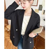 マットゴールド釦ダブルテーラードジャケット | moment+ | 詳細画像2 