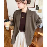 マットゴールド釦ダブルテーラードジャケット | moment+ | 詳細画像26 