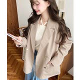 マットゴールド釦ダブルテーラードジャケット | moment+ | 詳細画像30 