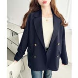 マットゴールド釦ダブルテーラードジャケット | moment+ | 詳細画像33 