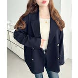 マットゴールド釦ダブルテーラードジャケット | moment+ | 詳細画像34 