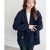 マットゴールド釦ダブルテーラードジャケット | moment+ | 詳細画像39 