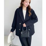 マットゴールド釦ダブルテーラードジャケット | moment+ | 詳細画像40 