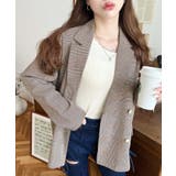 グレンチェックダブルテーラージャケットマットゴールド釦 | moment+ | 詳細画像13 