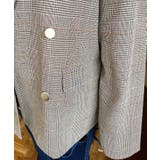 グレンチェックダブルテーラージャケットマットゴールド釦 | moment+ | 詳細画像16 