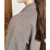 グレンチェックダブルテーラージャケットマットゴールド釦 | moment+ | 詳細画像19 