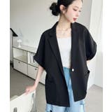 半袖テーラージャケット マットゴールド釦 | moment+ | 詳細画像15