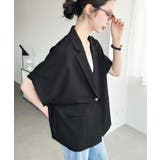 半袖テーラージャケット マットゴールド釦 | moment+ | 詳細画像17