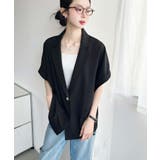 半袖テーラージャケット マットゴールド釦 | moment+ | 詳細画像19