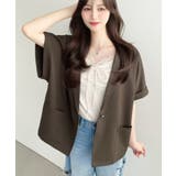 半袖テーラージャケット マットゴールド釦 | moment+ | 詳細画像21