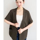 半袖テーラージャケット マットゴールド釦 | moment+ | 詳細画像27