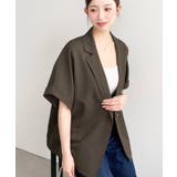 半袖テーラージャケット マットゴールド釦 | moment+ | 詳細画像28