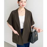 半袖テーラージャケット マットゴールド釦 | moment+ | 詳細画像29