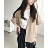 半袖テーラージャケット マットゴールド釦 | moment+ | 詳細画像38