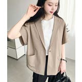 半袖テーラージャケット マットゴールド釦 | moment+ | 詳細画像40