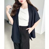 半袖テーラージャケット マットゴールド釦 | moment+ | 詳細画像42