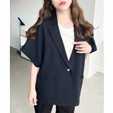 半袖テーラージャケット マットゴールド釦 | moment+ | 詳細画像43