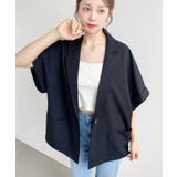 半袖テーラージャケット マットゴールド釦 | moment+ | 詳細画像45