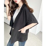 半袖テーラージャケット マットゴールド釦 | moment+ | 詳細画像5