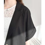 半袖テーラージャケット マットゴールド釦 | moment+ | 詳細画像9