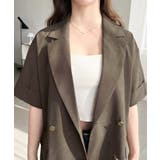 リネンタッチ半袖ダブルテーラージャケット | moment+ | 詳細画像22