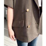 リネンタッチ半袖ダブルテーラージャケット | moment+ | 詳細画像24