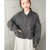 デニムショートブルゾン ヘビーウエイト | moment+ | 詳細画像10 