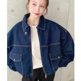 デニムショートブルゾン ヘビーウエイト | moment+ | 詳細画像12 