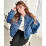 デニムショートブルゾン ヘビーウエイト | moment+ | 詳細画像17 