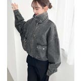 デニムショートブルゾン ヘビーウエイト | moment+ | 詳細画像2 