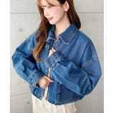 デニムショートブルゾン ヘビーウエイト | moment+ | 詳細画像22 