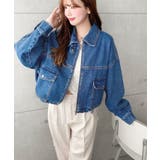 デニムショートブルゾン ヘビーウエイト | moment+ | 詳細画像23 