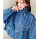 デニムショートブルゾン ヘビーウエイト | moment+ | 詳細画像26 