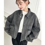 デニムショートブルゾン ヘビーウエイト | moment+ | 詳細画像3 