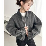 デニムショートブルゾン ヘビーウエイト | moment+ | 詳細画像6 