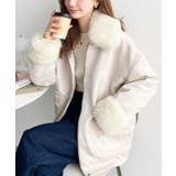 \ゆったりムートンジャケット◎ ファーティペット付きフェイクムートンルーズジャケ… | moment+ | 詳細画像2