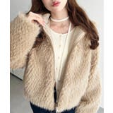 ＼ふわふわ素材のジップパーカー◎／パイルファーショート丈ジップパーカーブルゾン | moment+ | 詳細画像14 