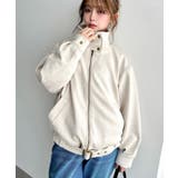 \裾ベルトが韓国っぽ◎/フェイクスエード裾ベルトスタンドブルゾン | moment+ | 詳細画像3