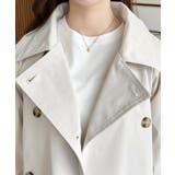 コットンライクツイルキャンディスリーブショートトレンチ | moment+ | 詳細画像14 