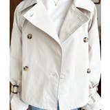 コットンライクツイルキャンディスリーブショートトレンチ | moment+ | 詳細画像17 