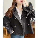 コットンライクツイルキャンディスリーブショートトレンチ | moment+ | 詳細画像19 