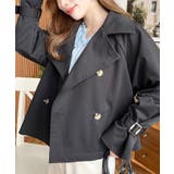 コットンライクツイルキャンディスリーブショートトレンチ | moment+ | 詳細画像23 