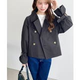 コットンライクツイルキャンディスリーブショートトレンチ | moment+ | 詳細画像26 