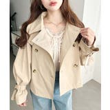 コットンライクツイルキャンディスリーブショートトレンチ | moment+ | 詳細画像29 