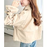 コットンライクツイルキャンディスリーブショートトレンチ | moment+ | 詳細画像32 