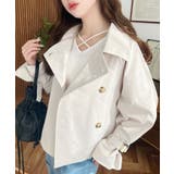 コットンライクツイルキャンディスリーブショートトレンチ | moment+ | 詳細画像4 