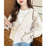 コットンライクツイルキャンディスリーブショートトレンチ | moment+ | 詳細画像8 