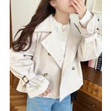 コットンライクツイルキャンディスリーブショートトレンチ | moment+ | 詳細画像9 