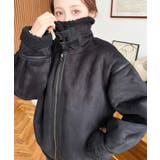 スエード×ボアフェイクムートンB-3ジャケットブルゾン | moment+ | 詳細画像12