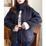 スエード×ボアフェイクムートンB-3ジャケットブルゾン | moment+ | 詳細画像19